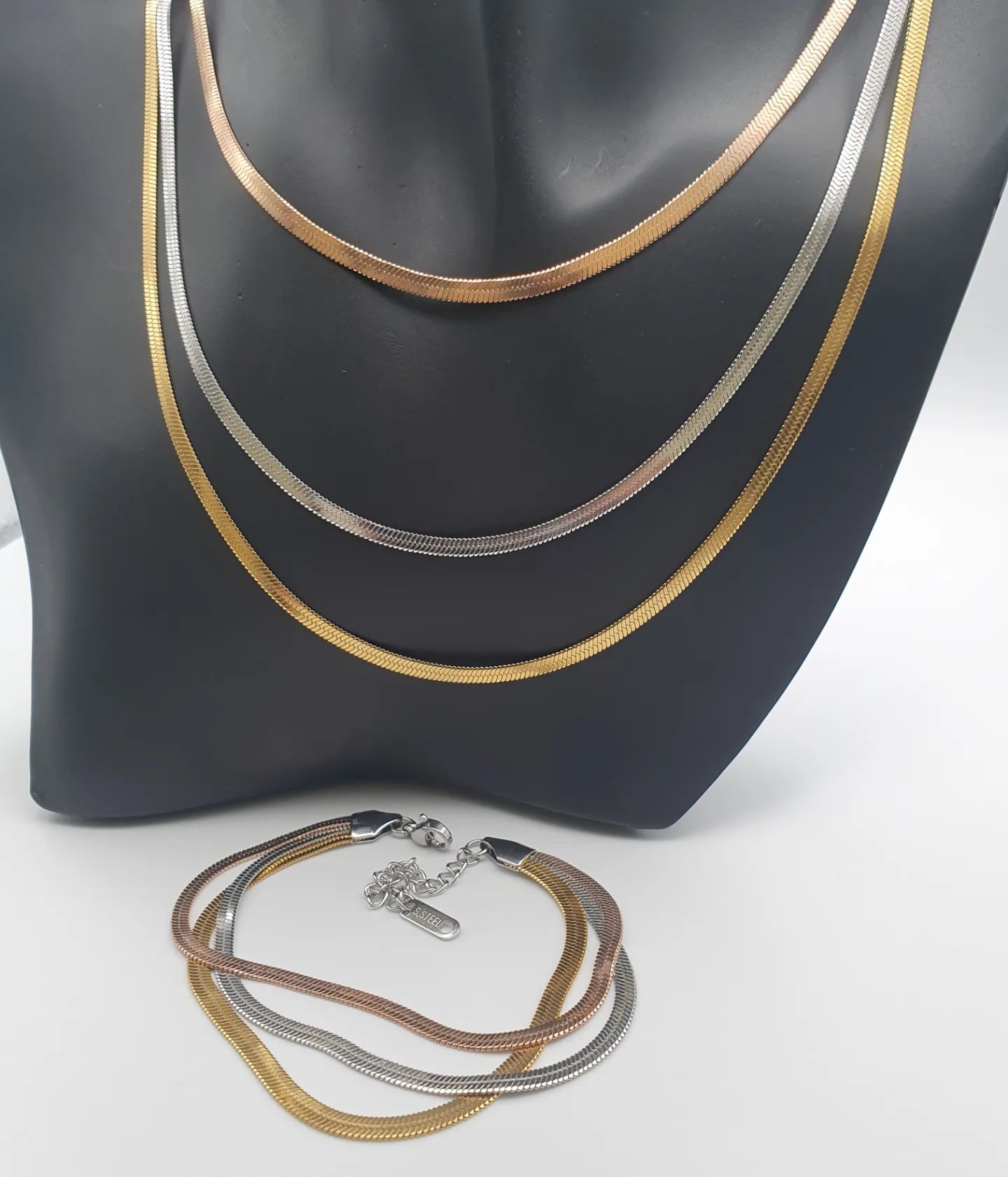 Halskette und Armband Set 316L Edelstahl K-76