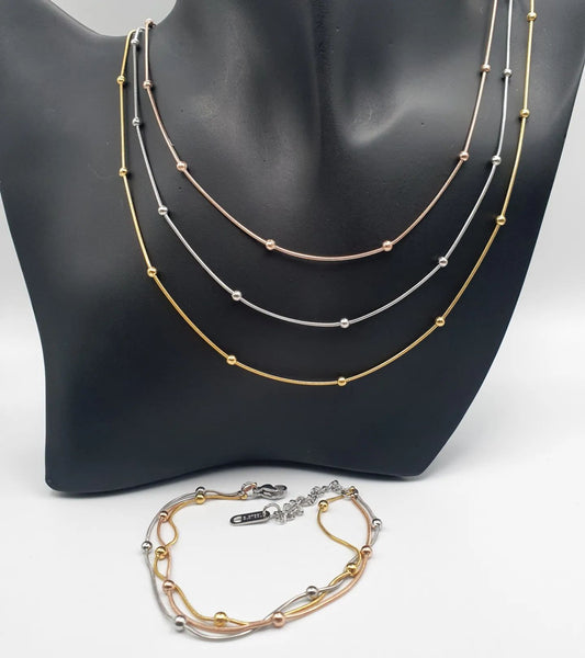 Halskette und Armband set 316L Edelstahl K-74