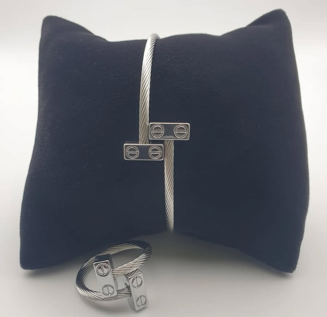 Armband und Ring 316L Edelstahl B-203