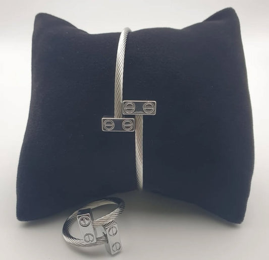 Armband und Ring 316L Edelstahl B-203