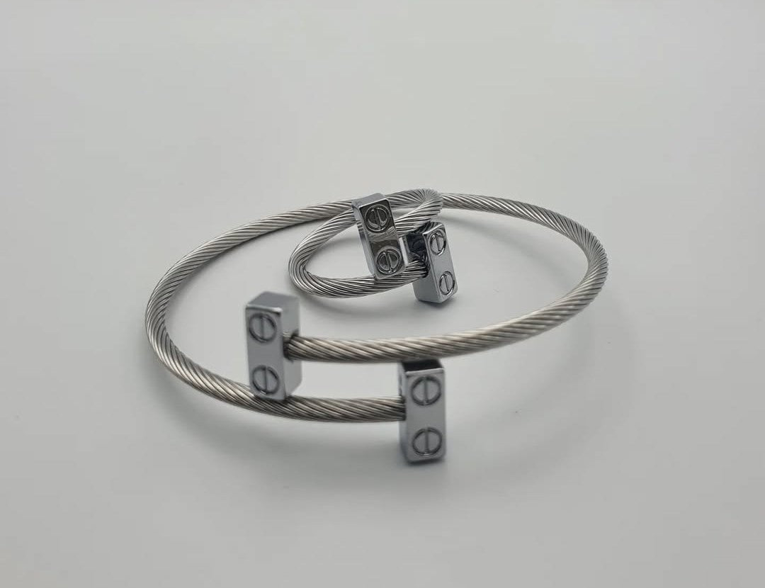 Armband und Ring 316L Edelstahl B-203